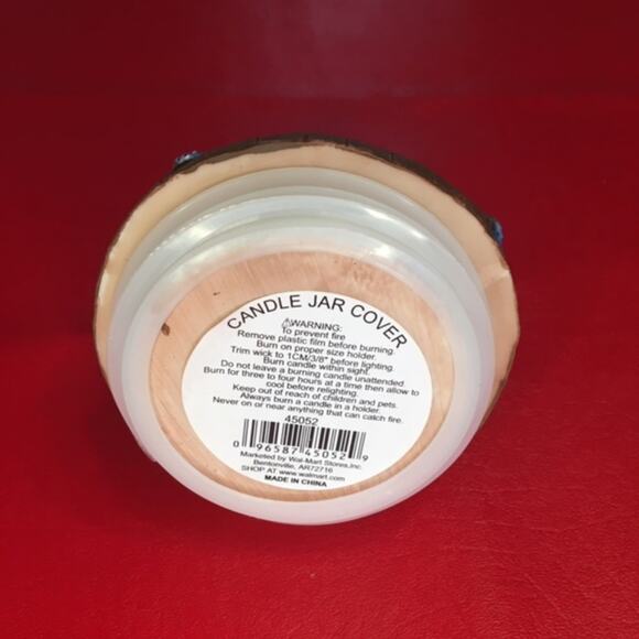 HOLIDAY TIME Christmas Candle Jar Cover Decorative Top - Picture 3 of 5